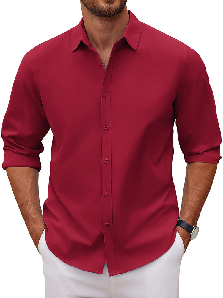 Camisa de vestir casual de botones