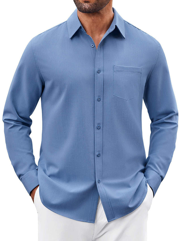 Camisa de vestir business casual de botones