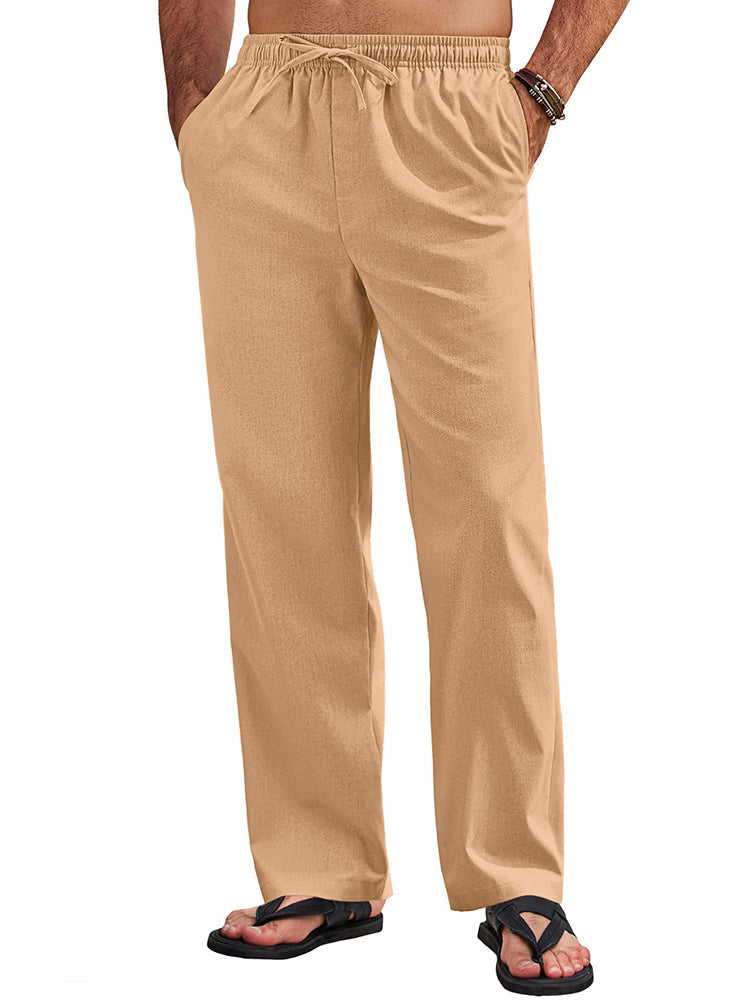 Pantalón de lino para playa y yoga
