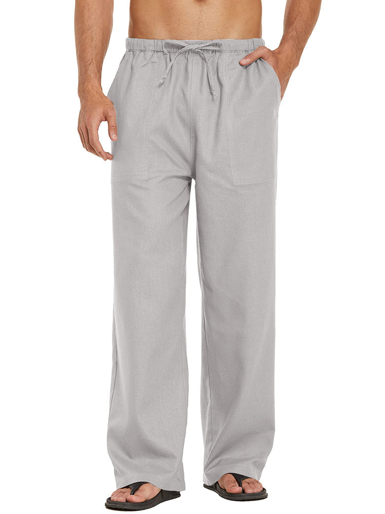 Pantalón holgado estilo lino