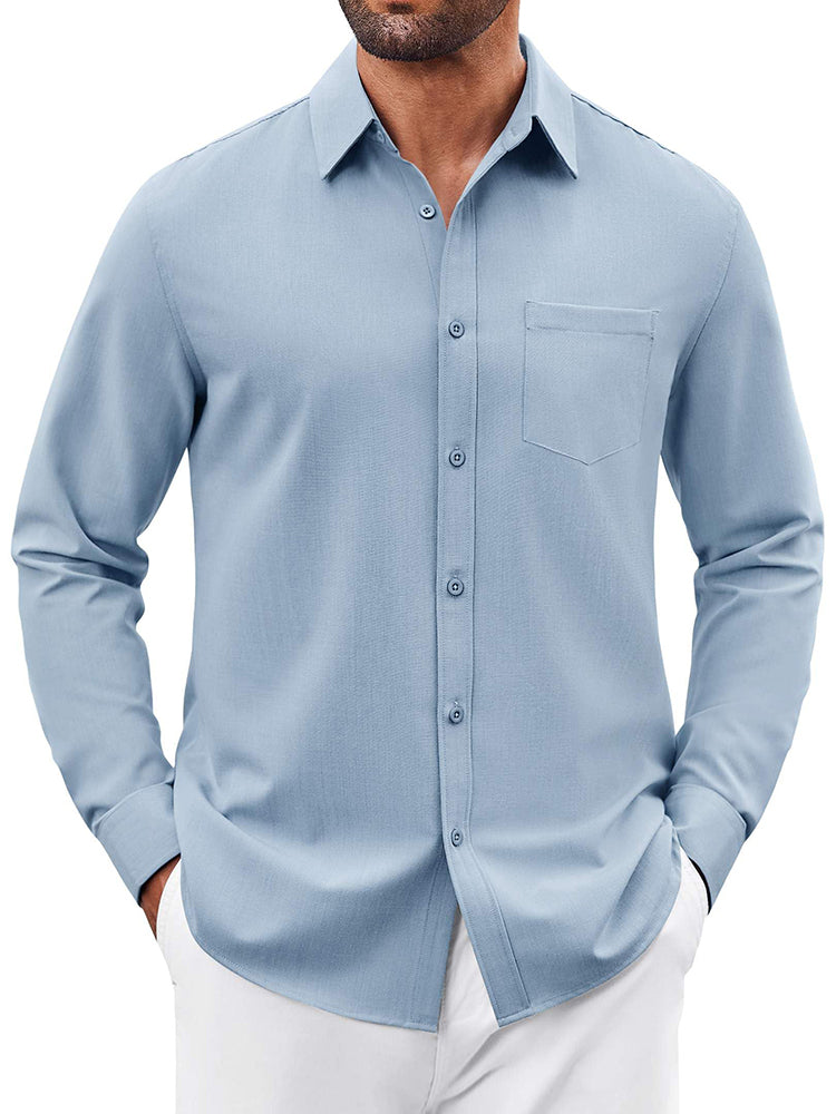 Camisa de vestir business casual de botones