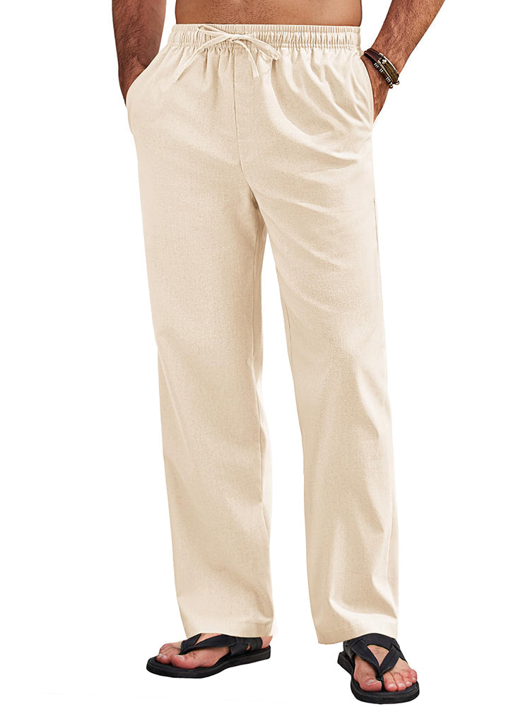 Pantalón de lino para playa y yoga