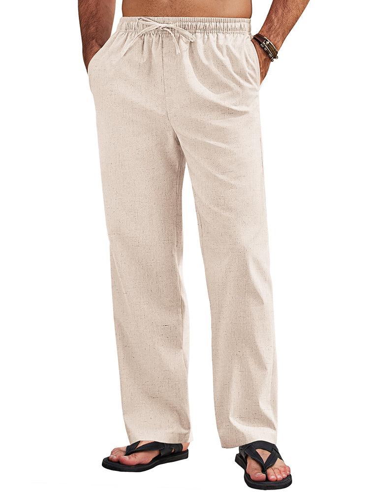 Pantalón de lino para playa y yoga