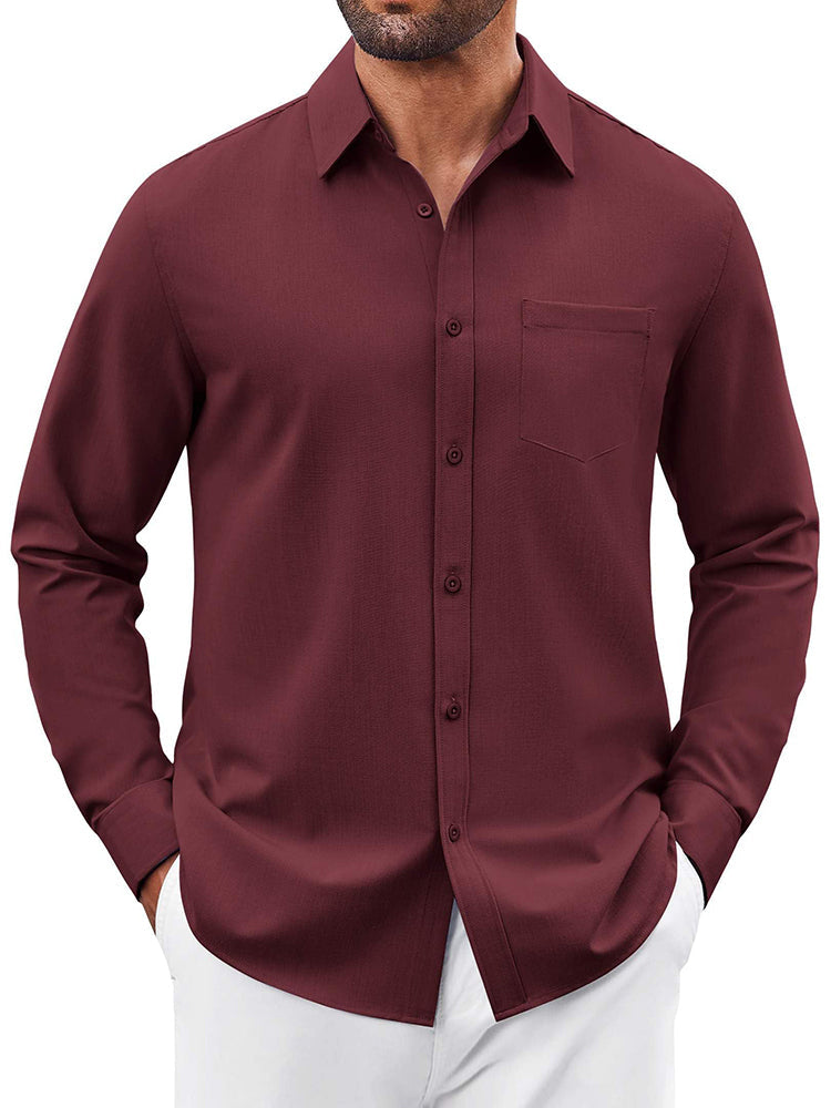 Camisa de vestir business casual de botones