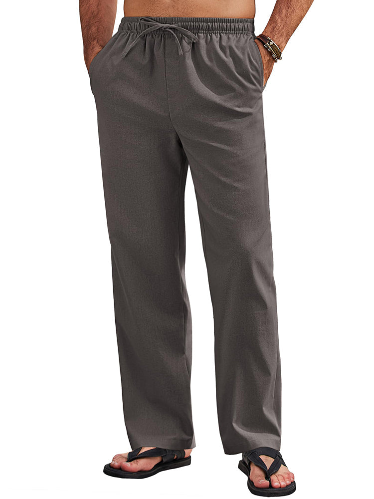 Pantalón de lino para playa y yoga