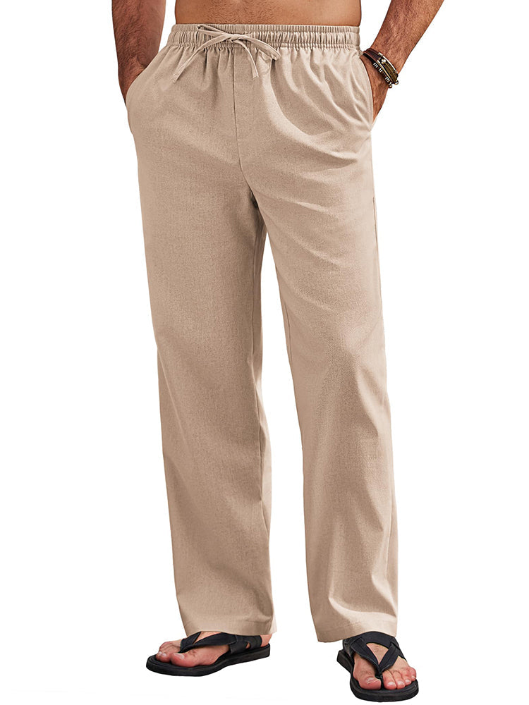 Pantalón de lino para playa y yoga