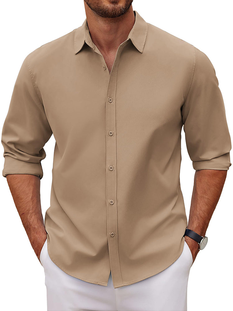 Camisa de vestir casual de botones