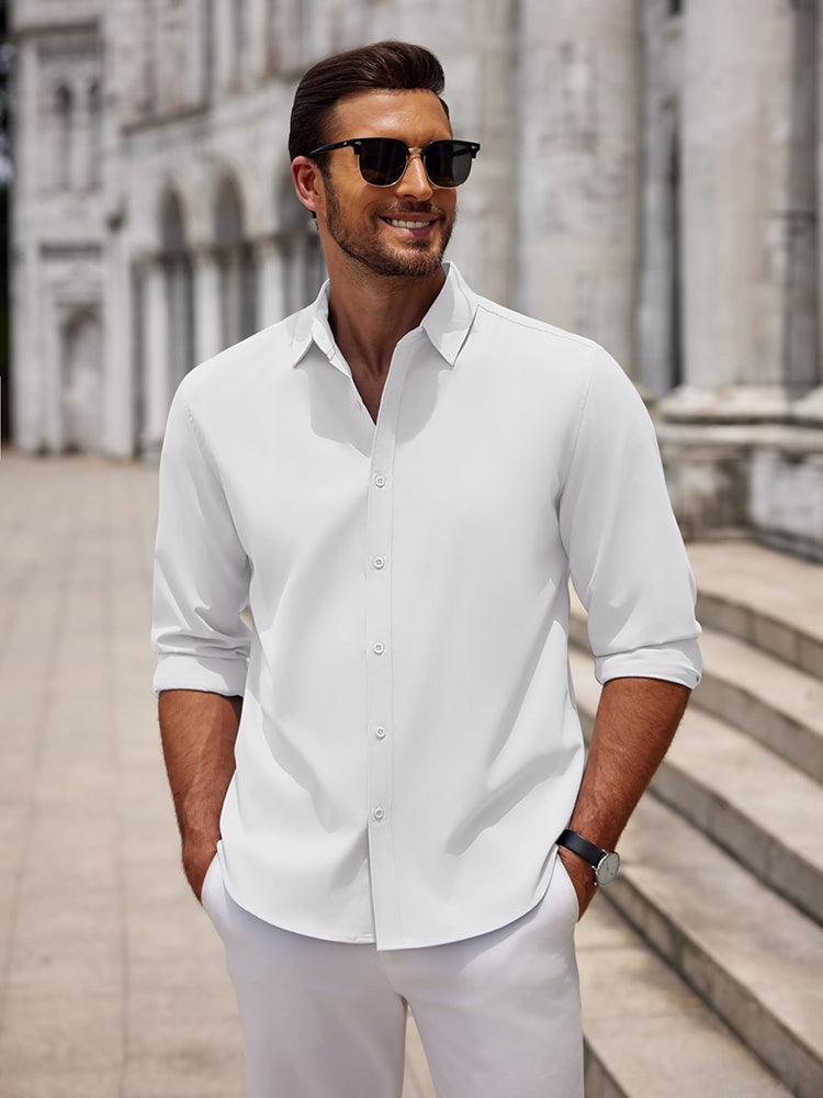 Camisa de vestir casual de botones