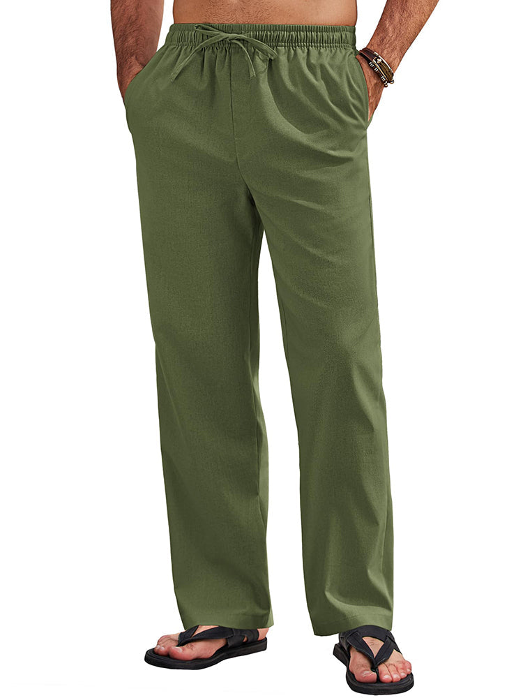 Pantalón de lino para playa y yoga