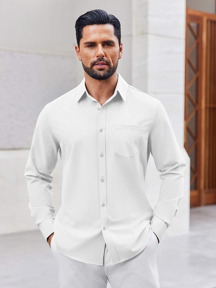 Camisa de vestir business casual de botones