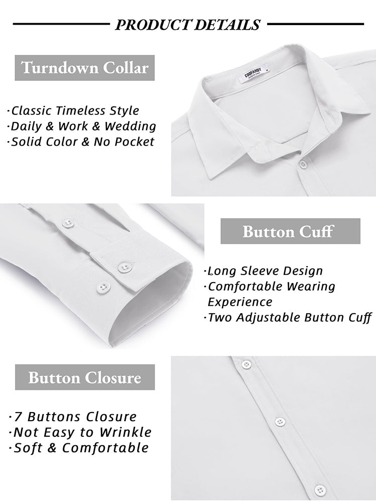 Camisa de vestir casual de botones