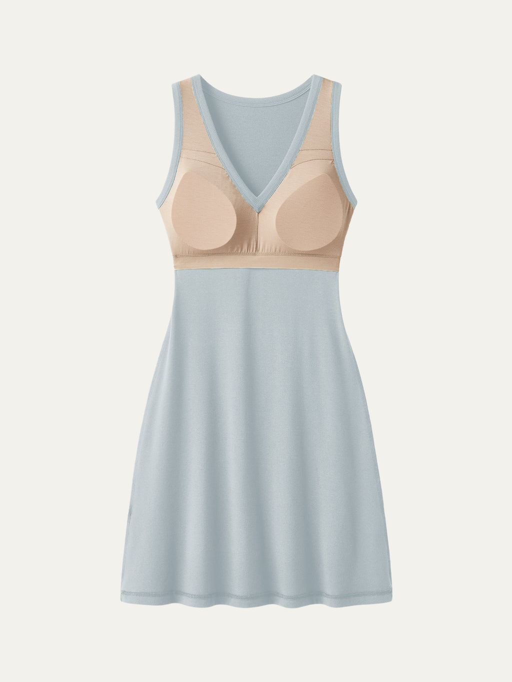 Vestido brami tank línea A de cuello en V vaporoso