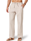 Pantalón cómodo de algodón y lino
