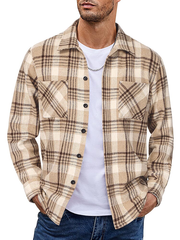 Camisa de franela a cuadros cómoda