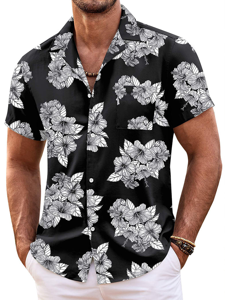 Camisa casual de vacaciones con estampado floral