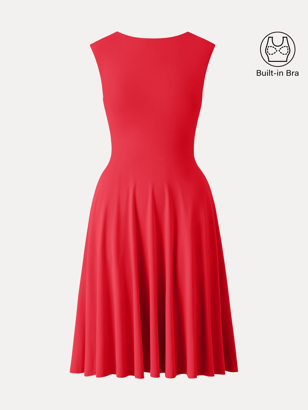 Vestido brami mini de cuello barco y hombros anchos con bolsillos