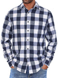Camisa de franela a cuadros de botones