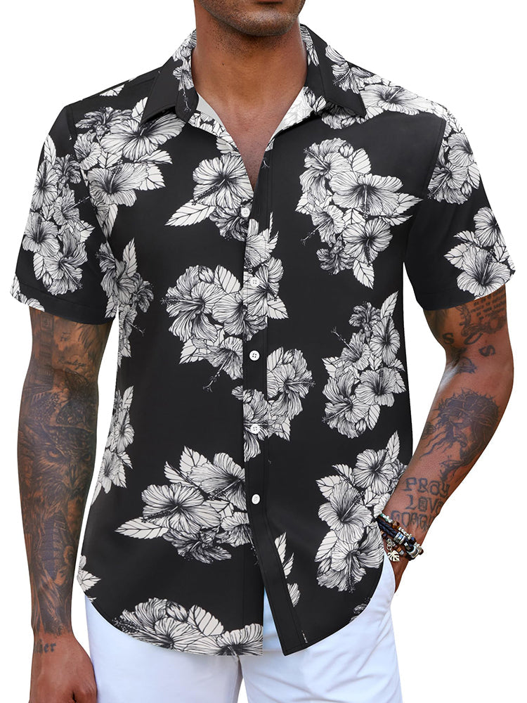 Camisa hawaiana estampada de vacaciones