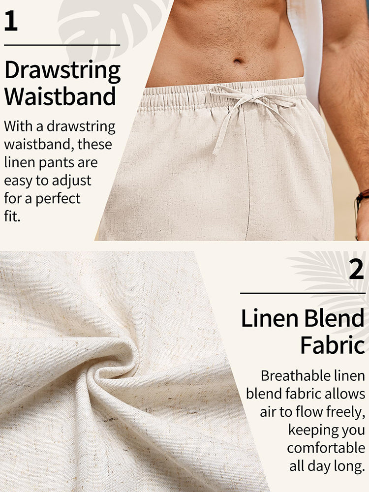 Pantalón de lino para playa y yoga