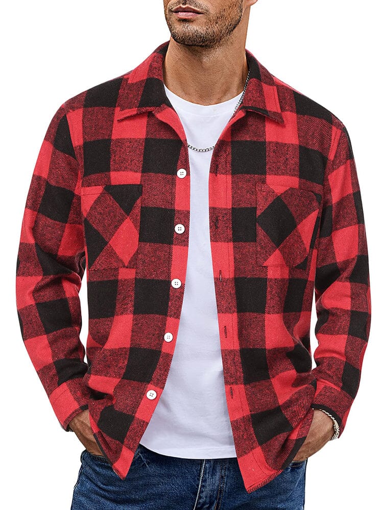 Camisa de franela a cuadros cómoda