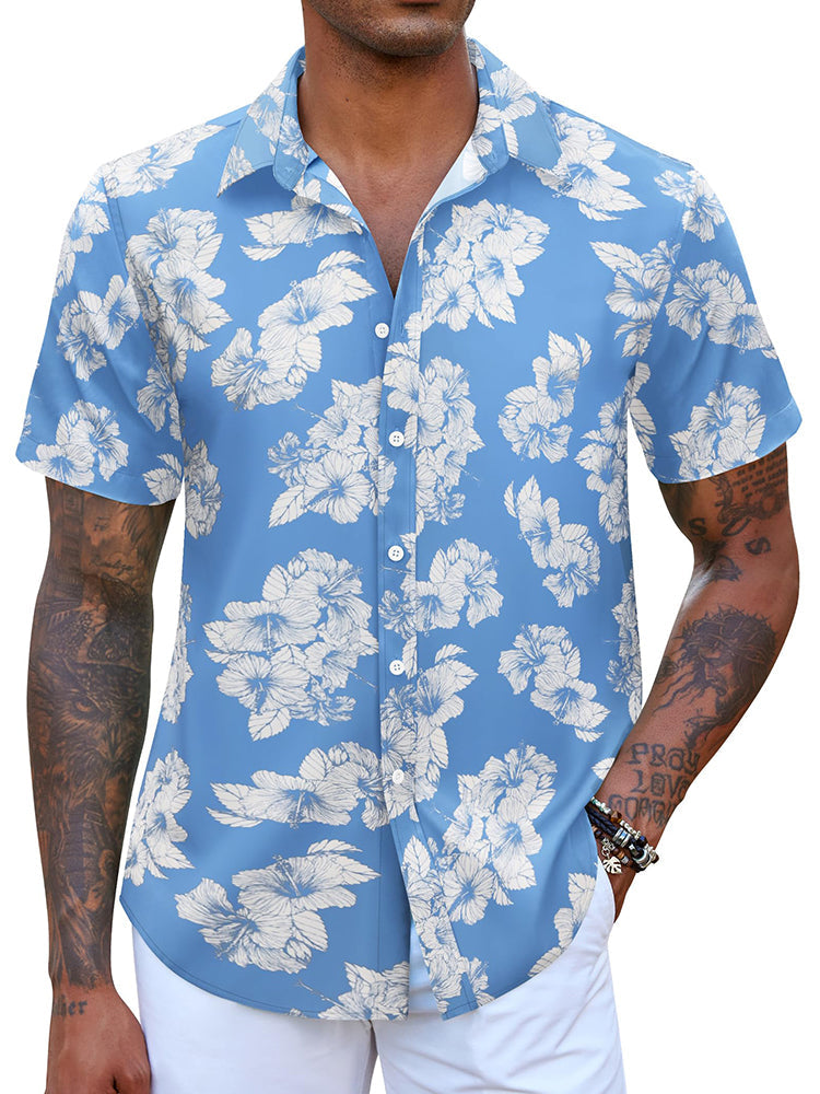 Camisa hawaiana estampada de vacaciones