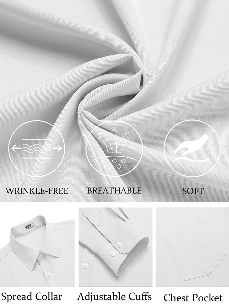 Camisa de vestir formal antiarrugas