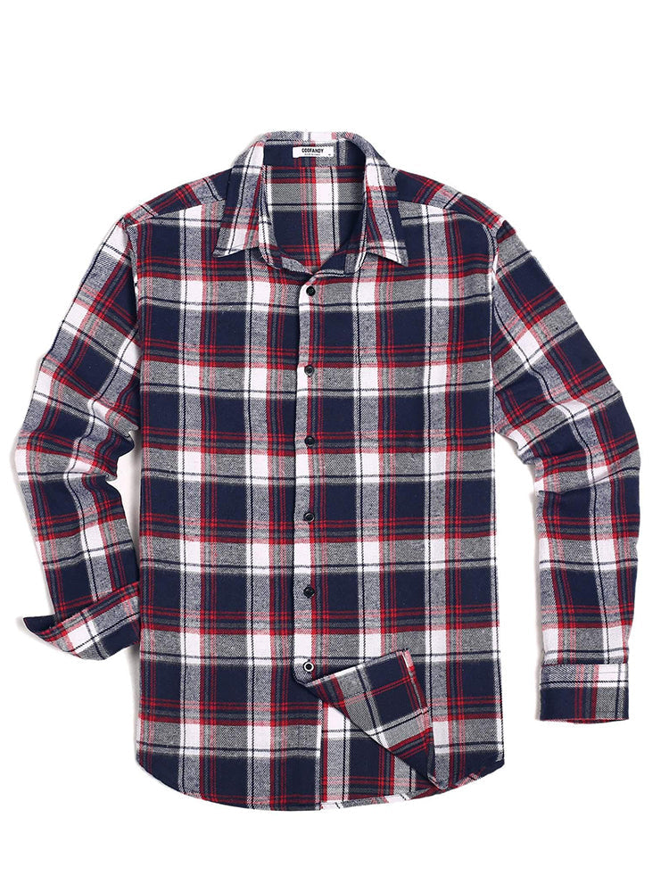 Camisa de franela a cuadros de botones