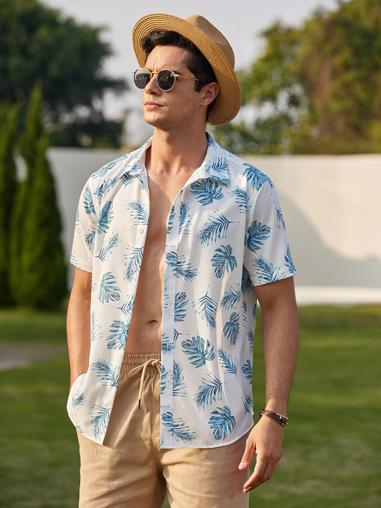 Camisa hawaiana estampada casual