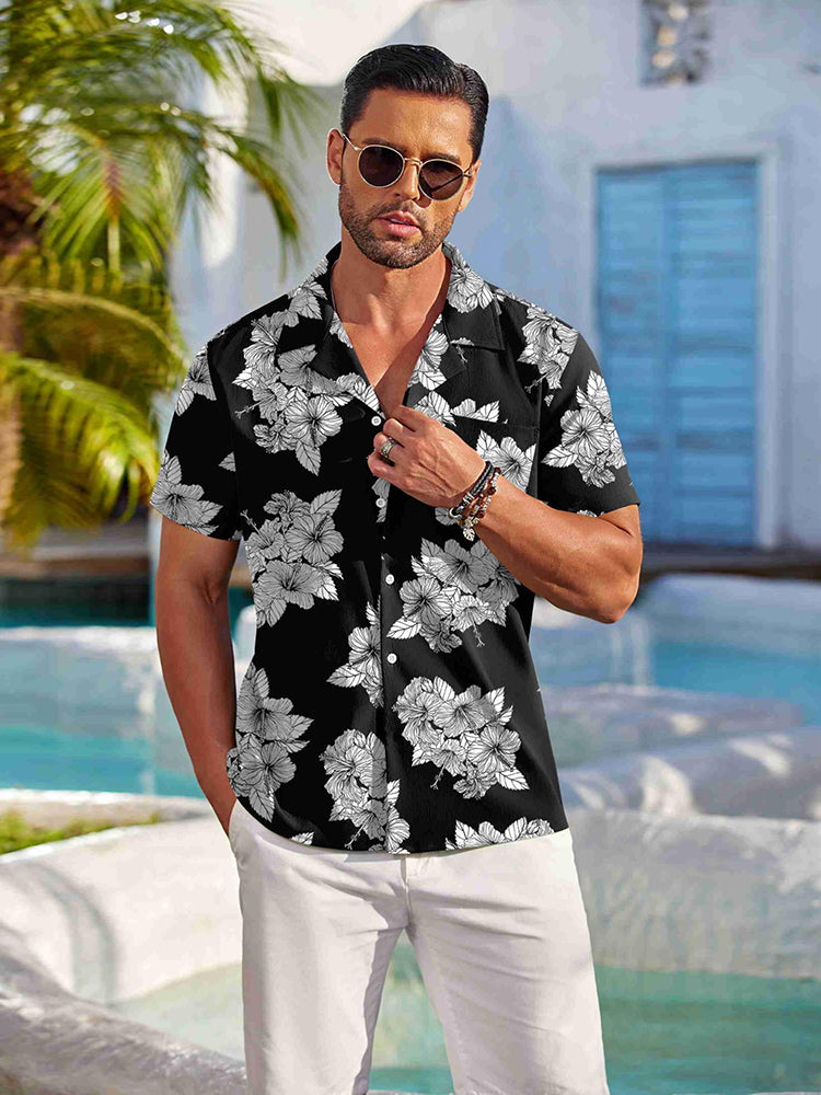 Camisa casual de vacaciones con estampado floral