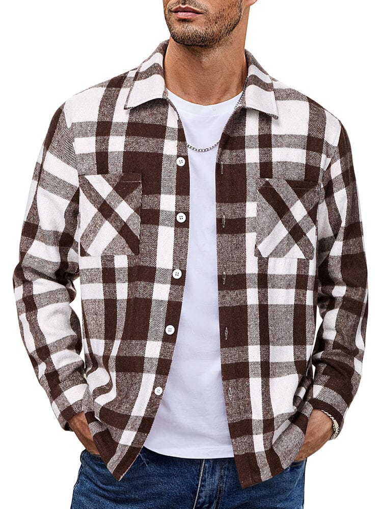 Camisa de franela a cuadros cómoda