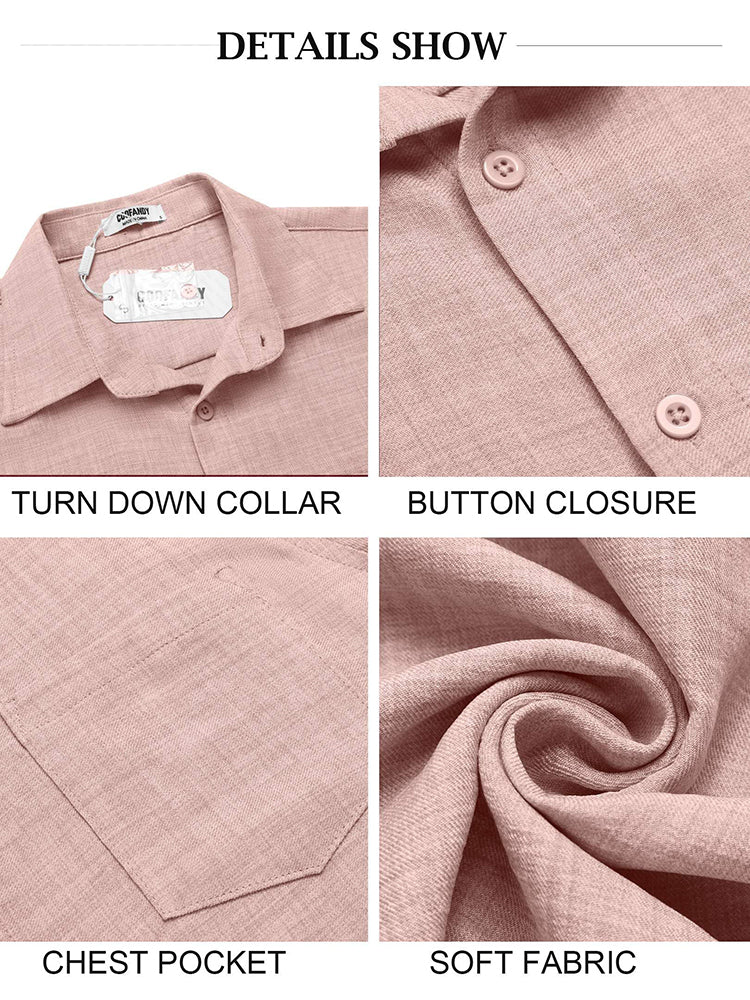 Camisa texturizada de manga corta con botones