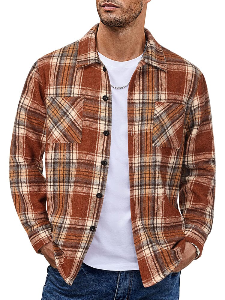 Camisa de franela a cuadros cómoda