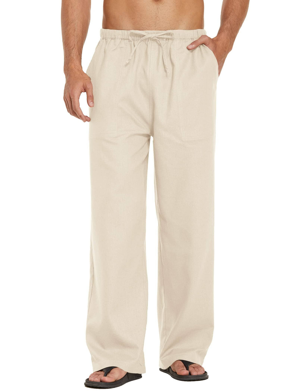 Pantalón holgado estilo lino