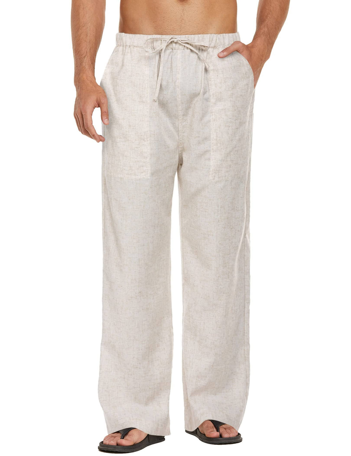Pantalón holgado estilo lino