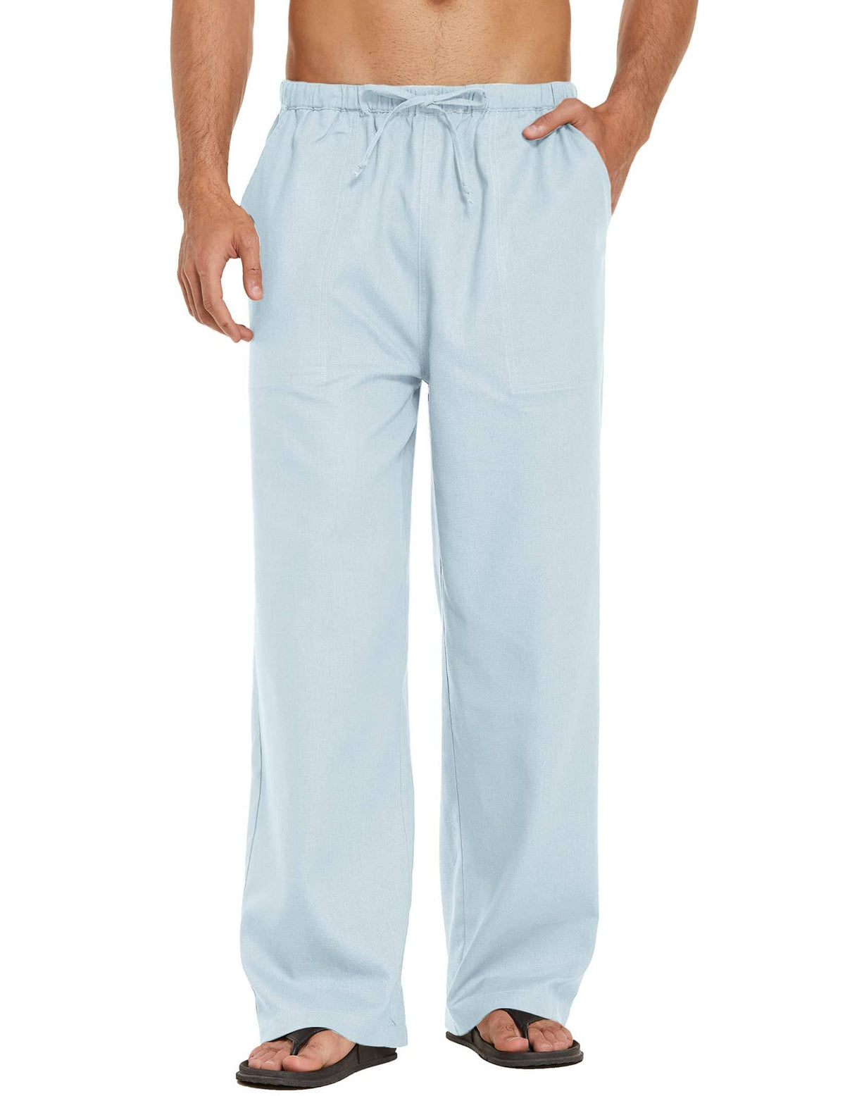 Pantalón holgado estilo lino