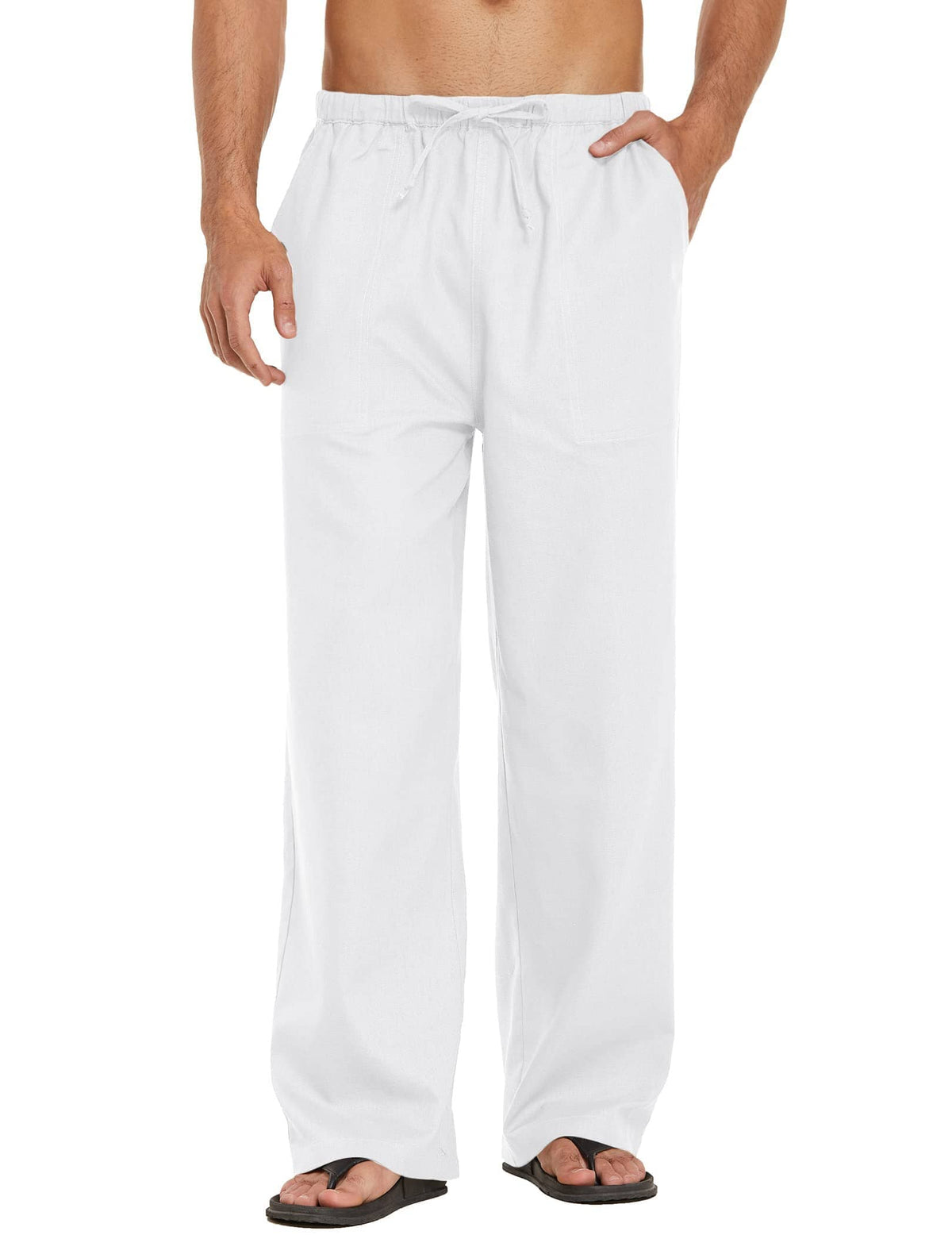 Pantalón holgado estilo lino