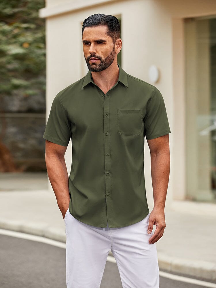Camisa sencilla de botones casual