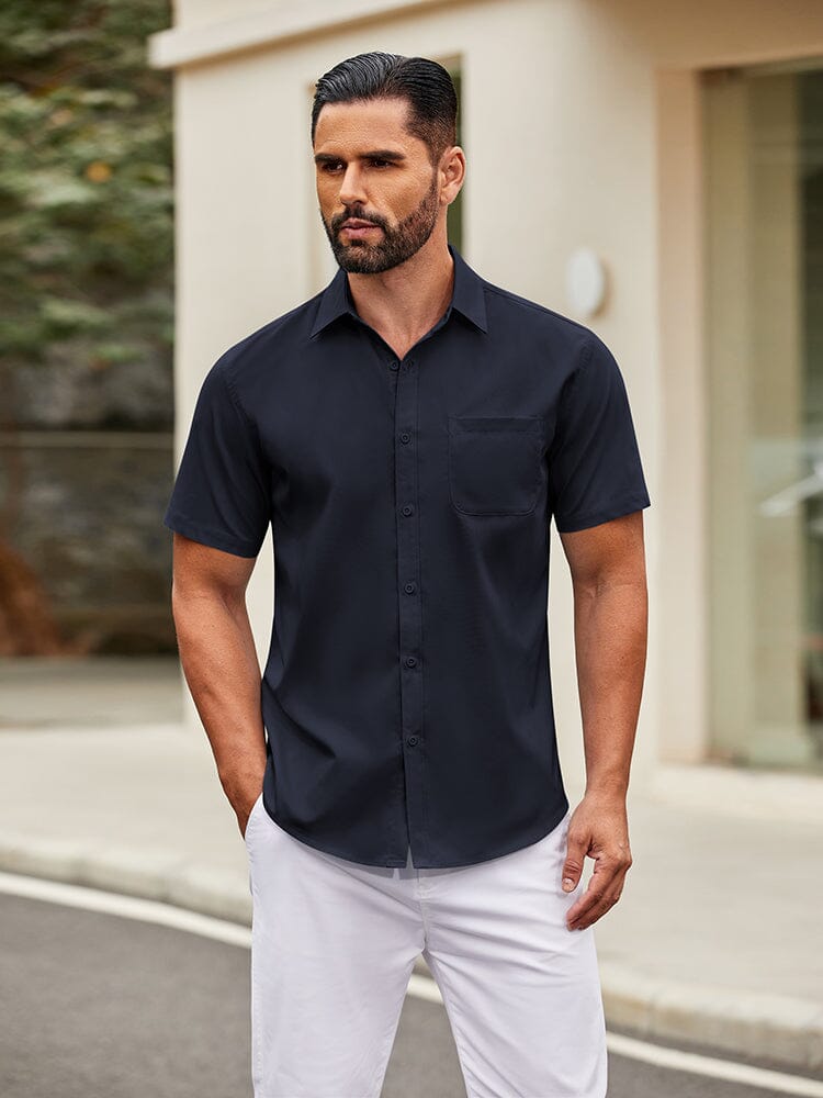 Camisa sencilla de botones casual
