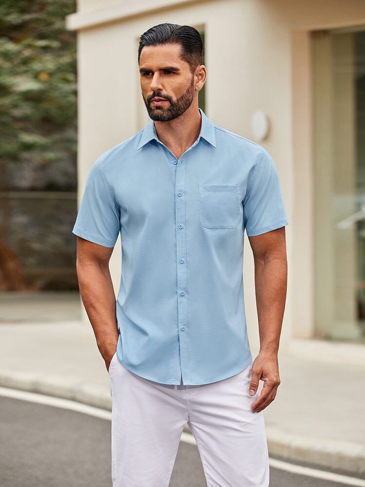 Camisa sencilla de botones casual