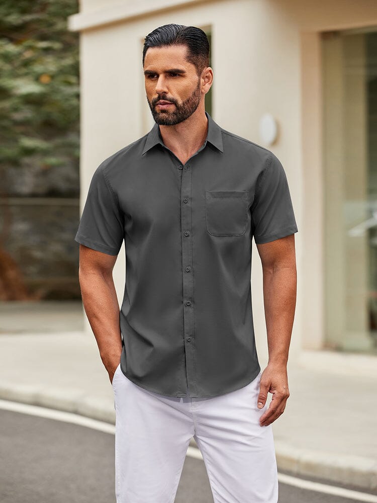 Camisa sencilla de botones casual