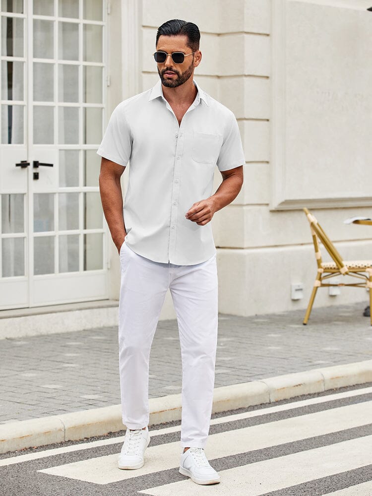 Camisa sencilla de botones casual