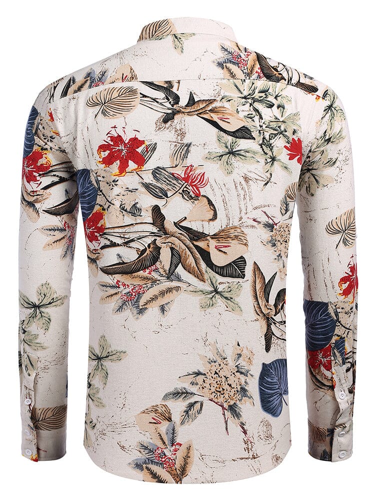 Camisa henley de algodón y cáñamo