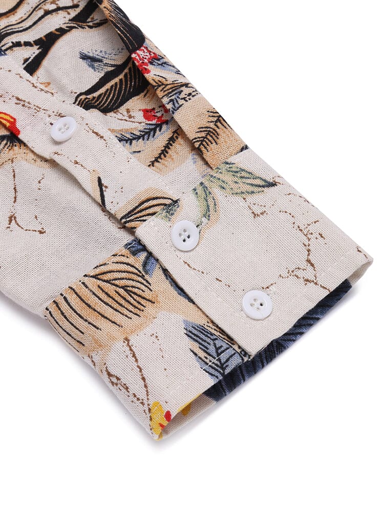 Camisa henley de algodón y cáñamo