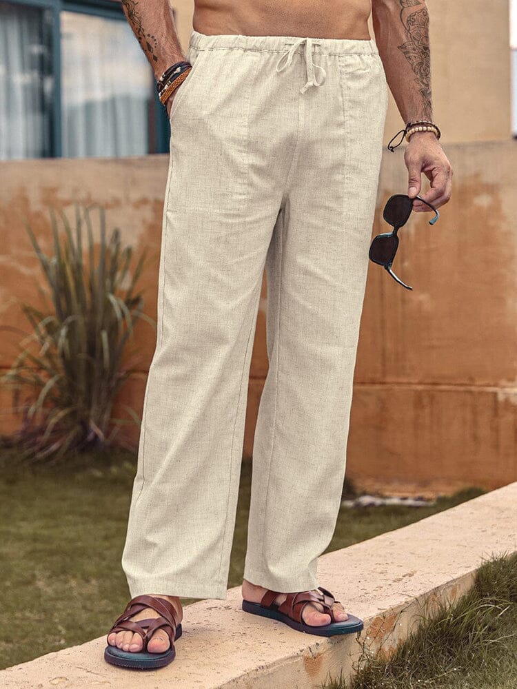 Pantalón holgado estilo lino