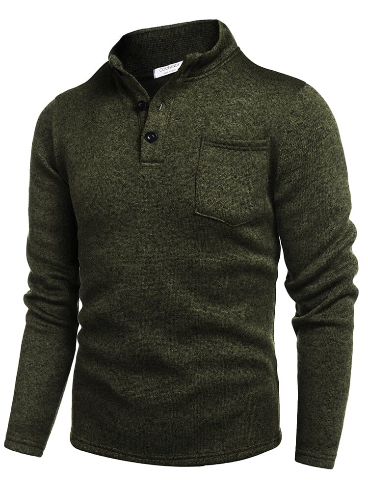 Sudadera henley térmica de forro polar