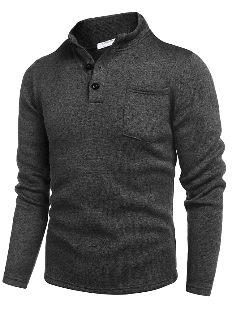 Sudadera henley térmica de forro polar