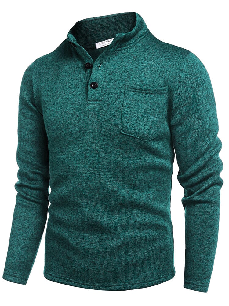 Sudadera henley térmica de forro polar