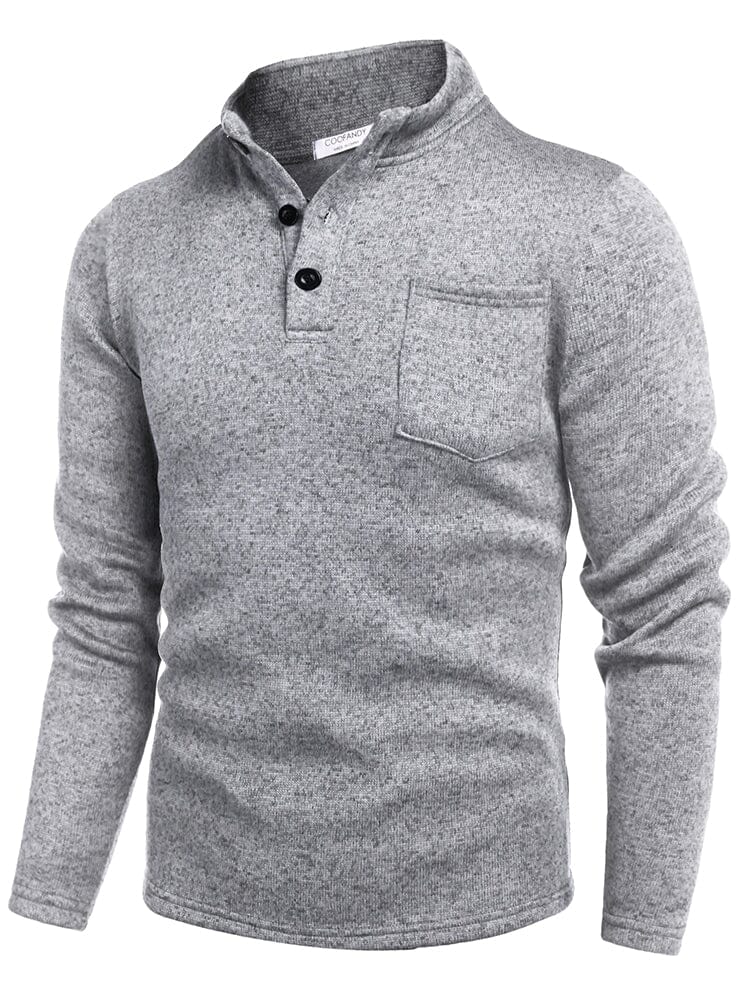 Sudadera henley térmica de forro polar