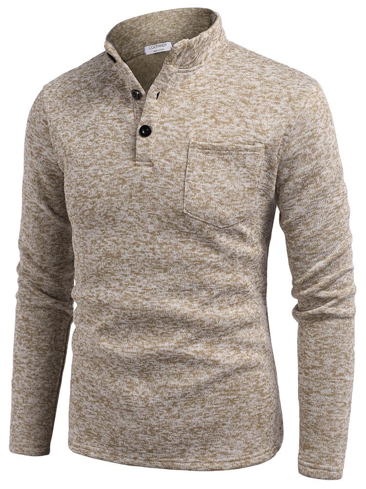 Sudadera henley térmica de forro polar