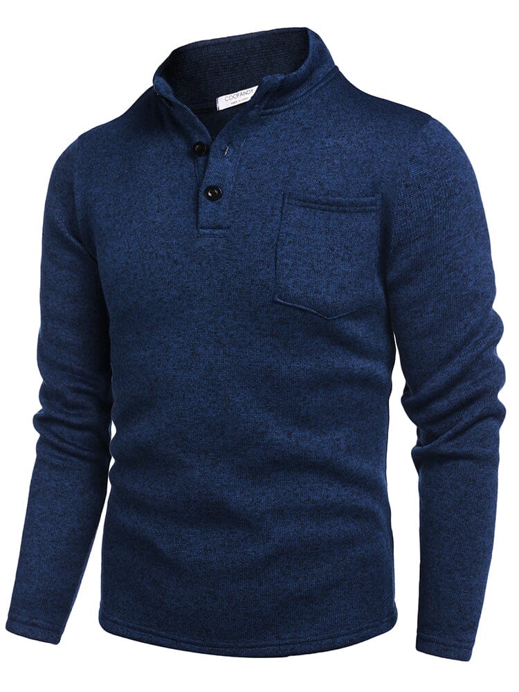Sudadera henley térmica de forro polar